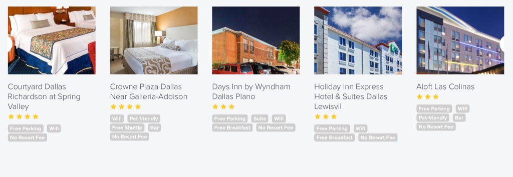 Dallas,Tx 3 Hotels In Dallas